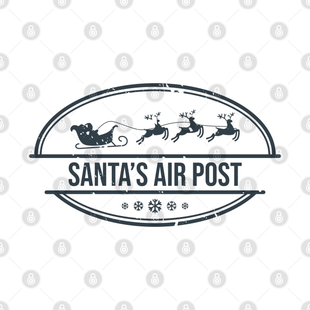 Santa Claus North Pole Post Stamp Merry Christmas by SzlagRPG