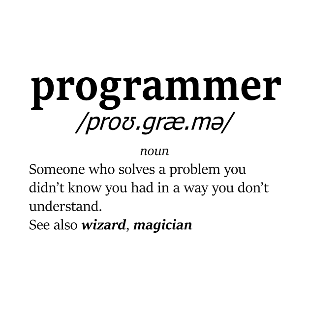 Definition of programmer (black) by Magyarvagyok