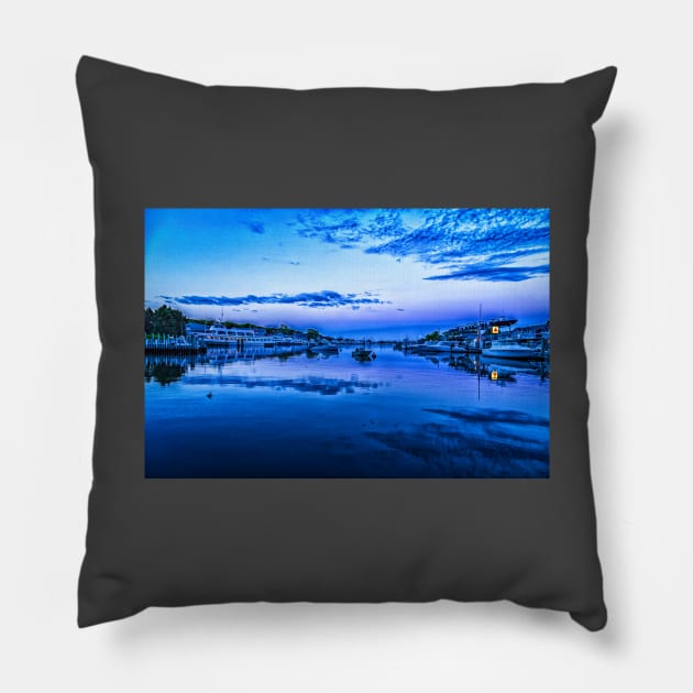 Falmouth Harbor Cape Cod Pillow by Gestalt Imagery