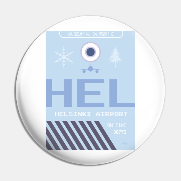 HEL Helsinki airport tag Pin by Woohoo