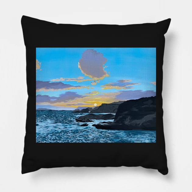 Northern Ireland Sunrise Pillow by vickykuprewicz