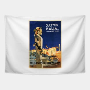 Roman SATUR NALIA Hotel Excelsior Venice Vintage Italy Travel Tapestry