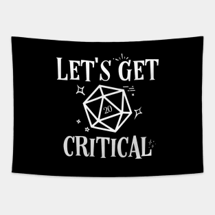 Lets Get Critical D20 Dice Funny Tapestry