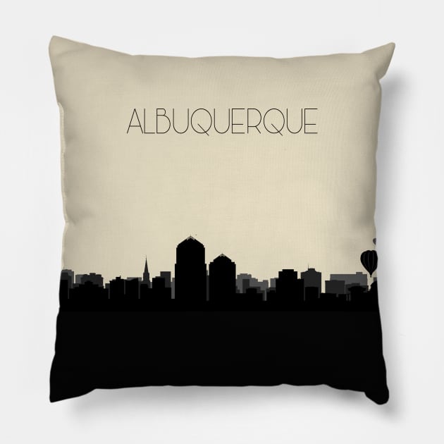 Albuquerque Skyline Pillow by inspirowl