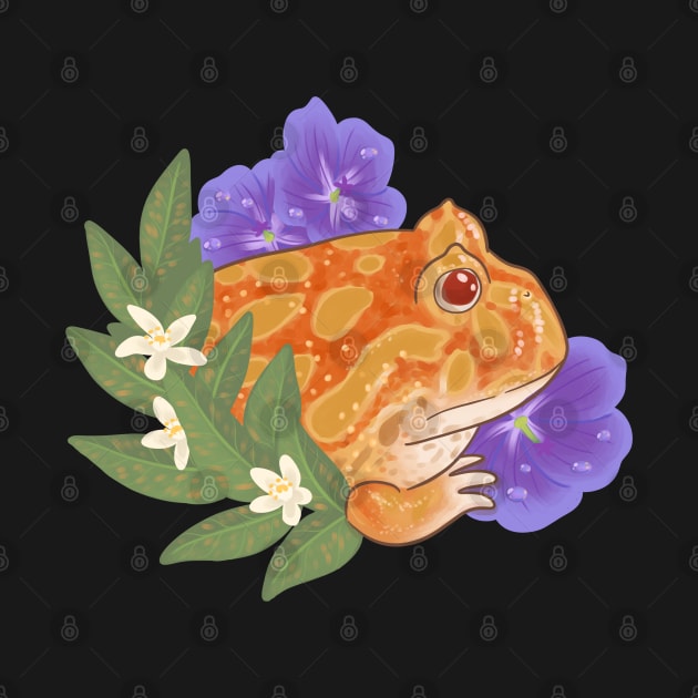 Horned Frog and Geranium by starrypaige