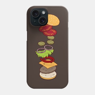 cheeseburger exploded Phone Case