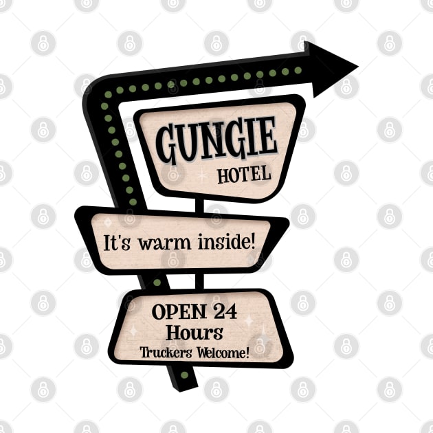 Gungie Hotel Retro Sign by SunGraphicsLab