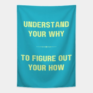 "UNDERSTAND YOUR WHY" -Inspirational motivation quote Tapestry