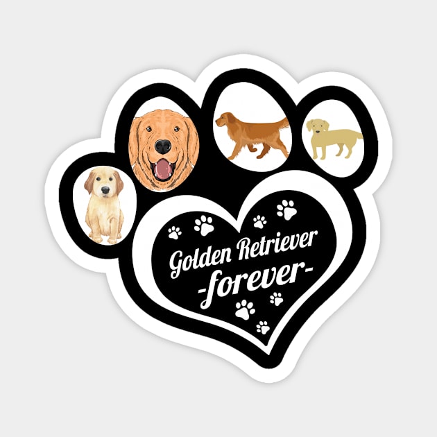 Golden Retriever forever Magnet by TeesCircle