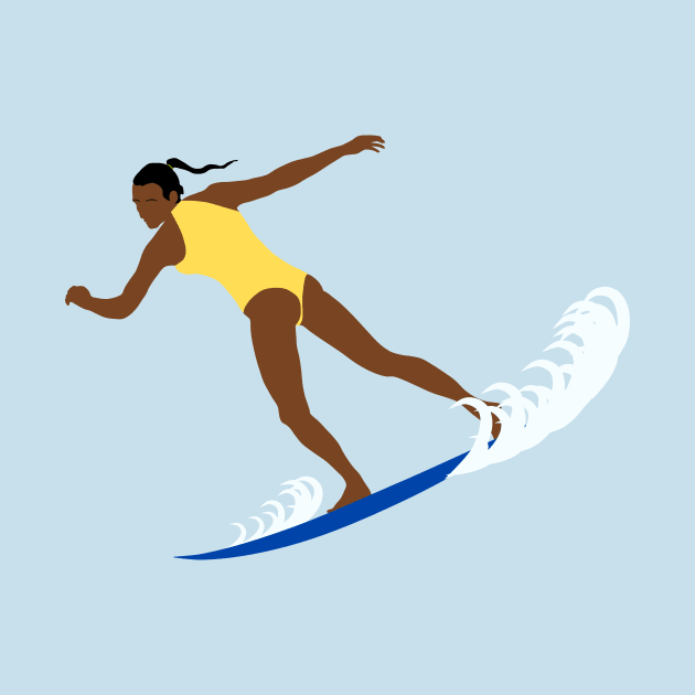 Surfing Brunette by jintetsu