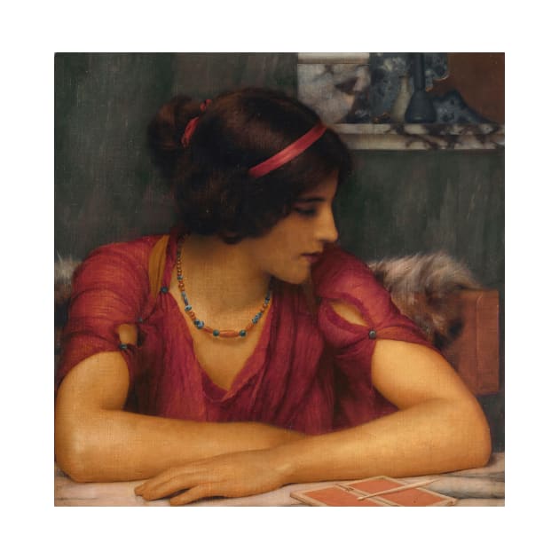 The Letter (A Classical Maiden) by John William Godward by Classic Art Stall