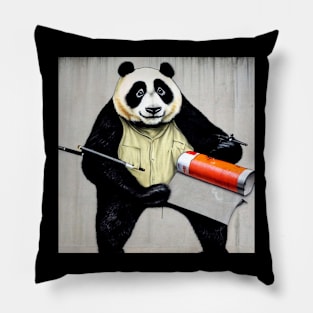 Panda Artist Pillow