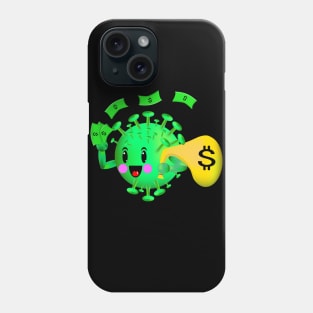 cute and funny virus corona cartoon character 3d Phone Case