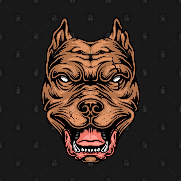 Possessed Bulldog Head by DDP Design Studio