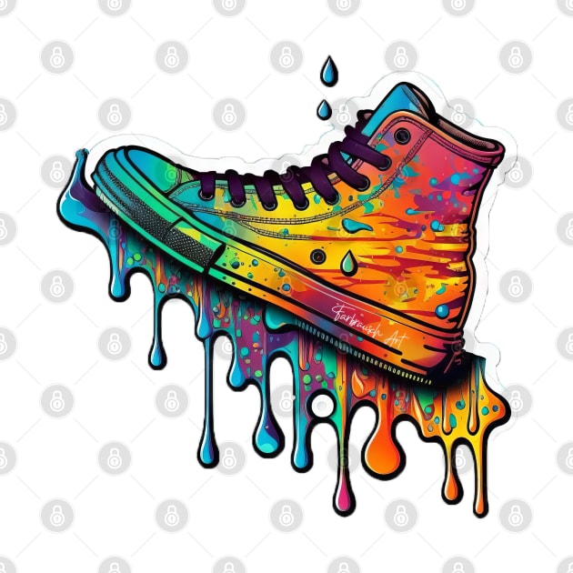 Colorful melting Sneaker design #1 by Farbrausch Art