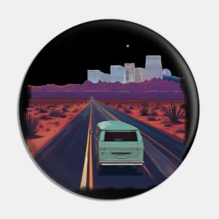 Las Vegas Desert Roadtrip Van life overland tour phish dead heads hippie Pin