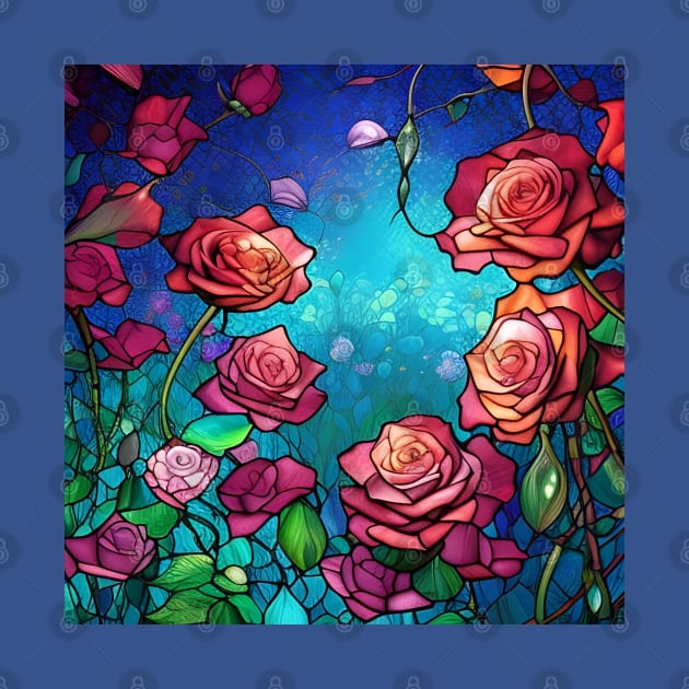 Stained Glass Roses by Chance Two Designs