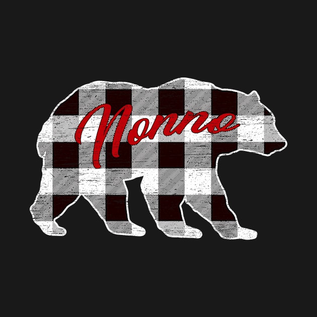 Black And White Buffalo Plaid Nonno Bear Shirt Matching Pajama Family by tabaojohnny