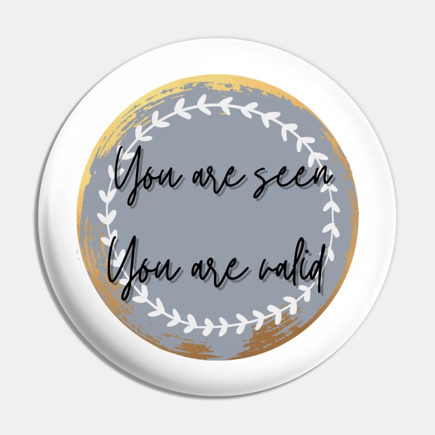 You are seen and valid metallic circle Pin by system51