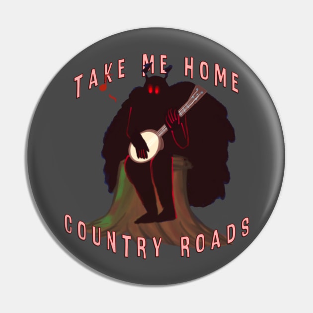 Mothman, Country Roads (but like he has a Banjo) Pin by goblinbabe