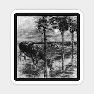 drinking cow - Max Liebermann Magnet