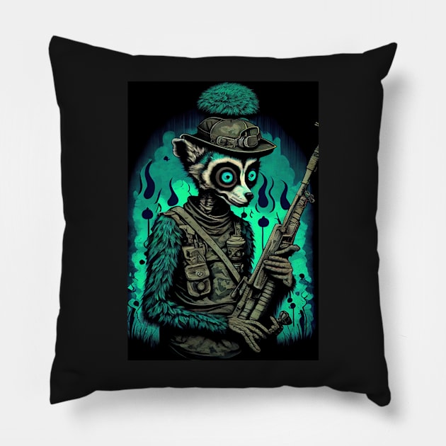 Lemur Soldier Pillow by dholzric