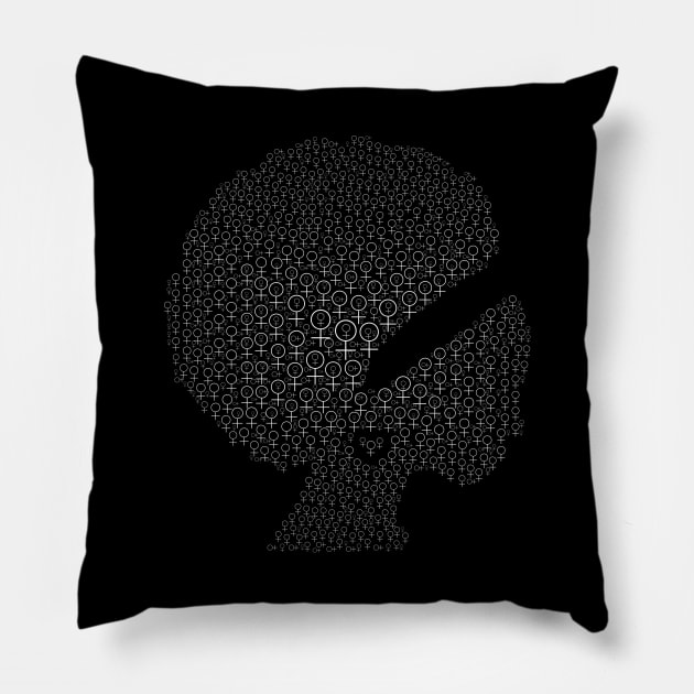 African American Woman Pillow by Black Pumpkin