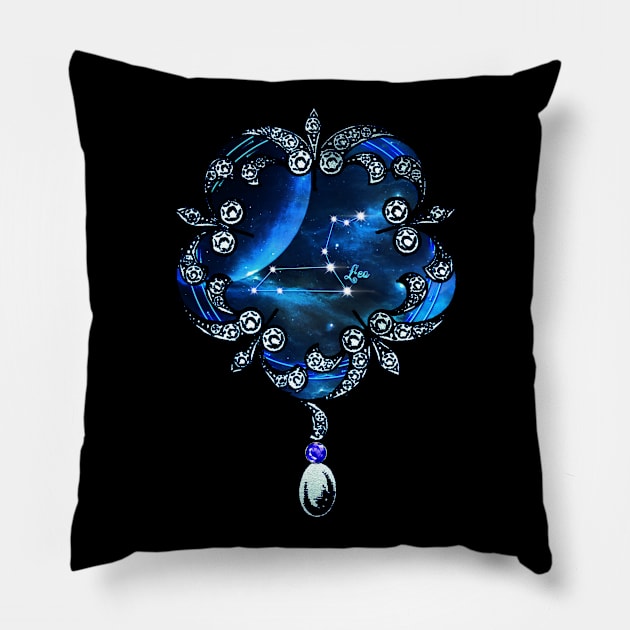 Zodiac constellation  leo Pillow by Nicky2342