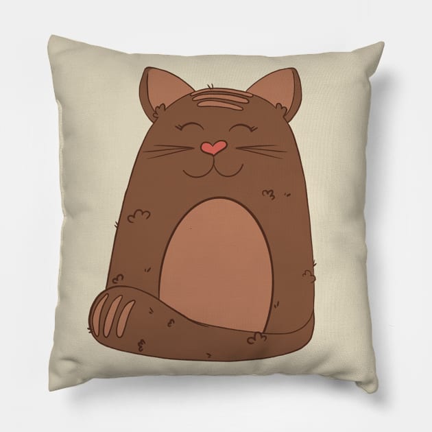 Cat Floof Variant Pillow by anniekinarts