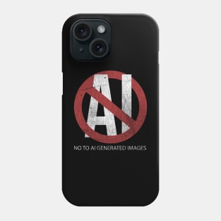 no to ai generated images Phone Case