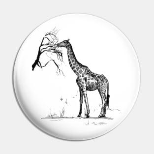 Giraffe Ink Drawing Pin