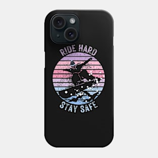 Snowboarder Ride Hard Stay Safe Phone Case