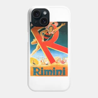 Rimini, Italy - Vintage Travel Poster Design Phone Case