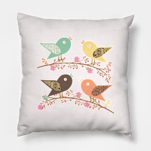 Four birds Pillow