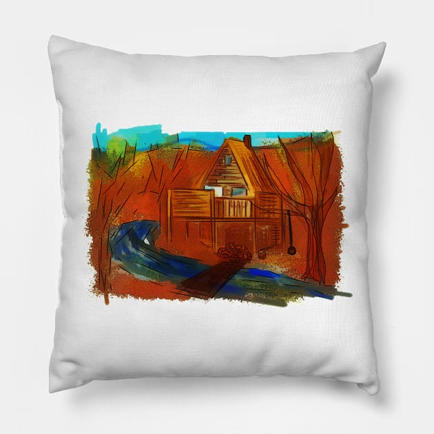 house speed paint Pillow by oddityghosting