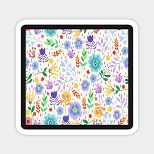 Infinite flowers design patterns Magnet