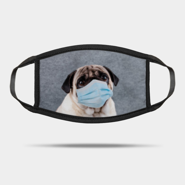 Cute Pug Face Mask Pug Face Mask Mask Teepublic Uk