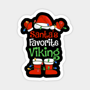 Santa's Favorite Viking Funny Christmas Pajamas Magnet