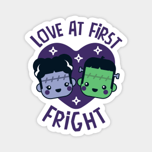 Kawaii Frankenstein's Monster and Bride of Frankenstein // Love at First Fright Magnet