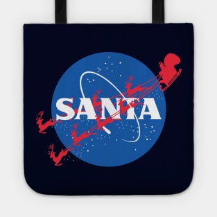 Santa Claus Reindeer Sleigh Christmas Logo Parody Tote