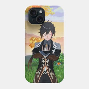 Zhongli Folded Arms Handpainted Phone Case