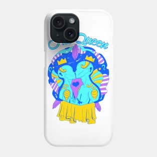 Blue Lovers Kiss - His Queen Phone Case