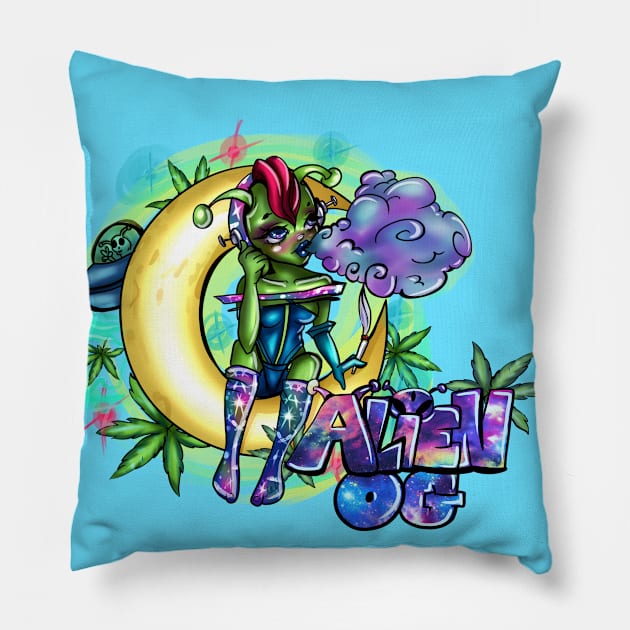 Extraterrestrial Jane Pillow by Mary Janes Media