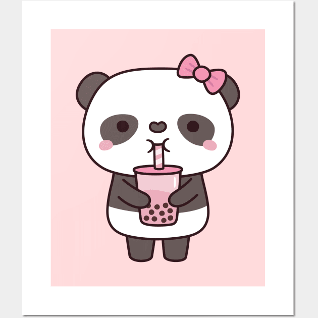 Kawaii Panda Boba Milk Tea' Poster, picture, metal print, paint by  AestheticAlex