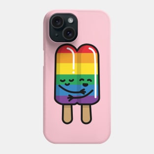 Lesbian Gay couple popsicle Rainbow flag LGBT love Phone Case