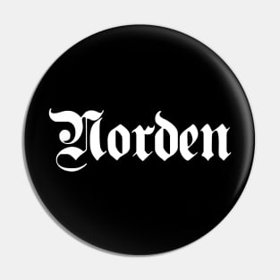 Norden written with gothic font Pin