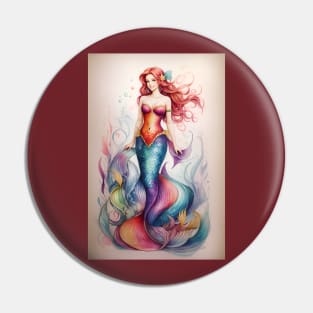 Colorful Rainbow Inspired Mermaid Pin