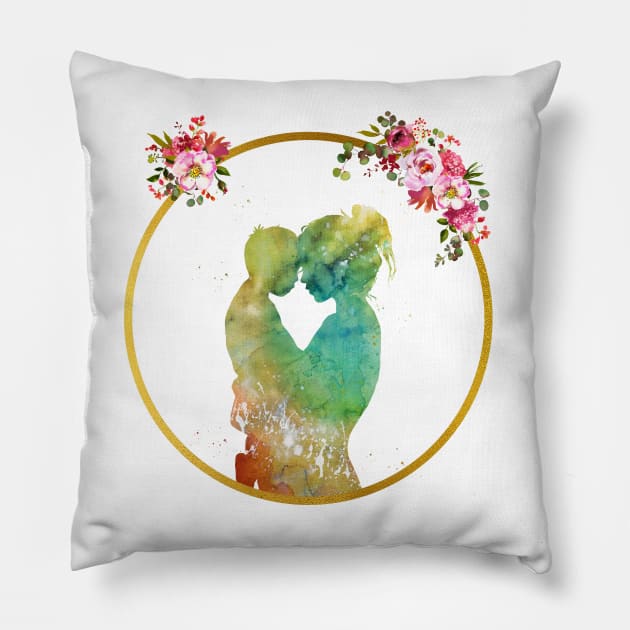 Mother and son Pillow by erzebeth