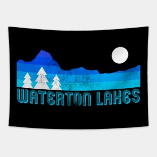 Waterton Lakes national park retro vintage Tapestry