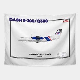 DeHavilland Canada Dash 8-300/Q300 - Icelandic Coast Guard (Art Print) Tapestry